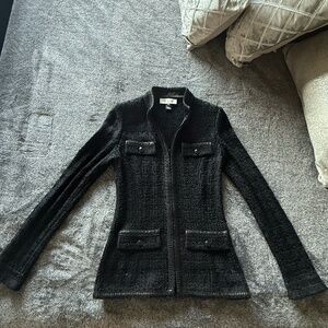 St. John Black Evening Jacket Size 2